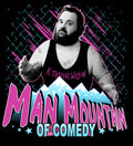 Man Mountain of Comedy Sticker - Black